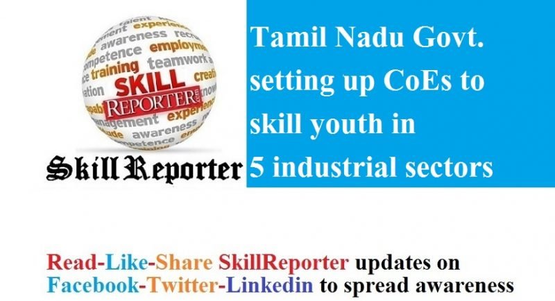 Tamil Nadu government setting up CoEs to skill youth in 5 industrial ...