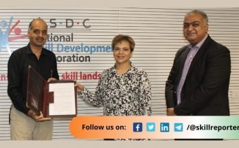 NSDC Auxilo Fintech MoU signing finance support for skill development training courses; read more at SkillReporter.com