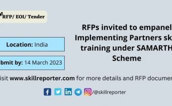 Ministry of Textiles Skill Development RFP India Tender; read more at skillreporter.com