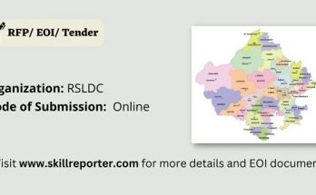 RSLDC Skill Development RFP EOI Tender for skill development training in the state; read more at skillreporter.com