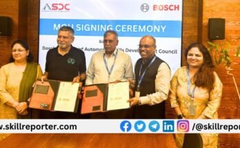 ASDC and Bosch Limited Partner for livelihood training of Youth as service technician; read more at skillreporter.com